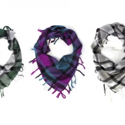 JD Costume Accessories Checkered Square Fitted Tie Bandana Head Wrap Scarf
