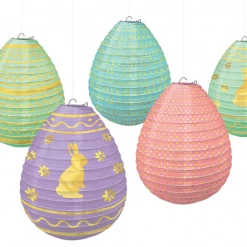 Balloon Agencies Party Supplies Easter Egg Or Easter Bunny Shaped Lanterns Party Decoration Pack Of 6 5 Or 3
