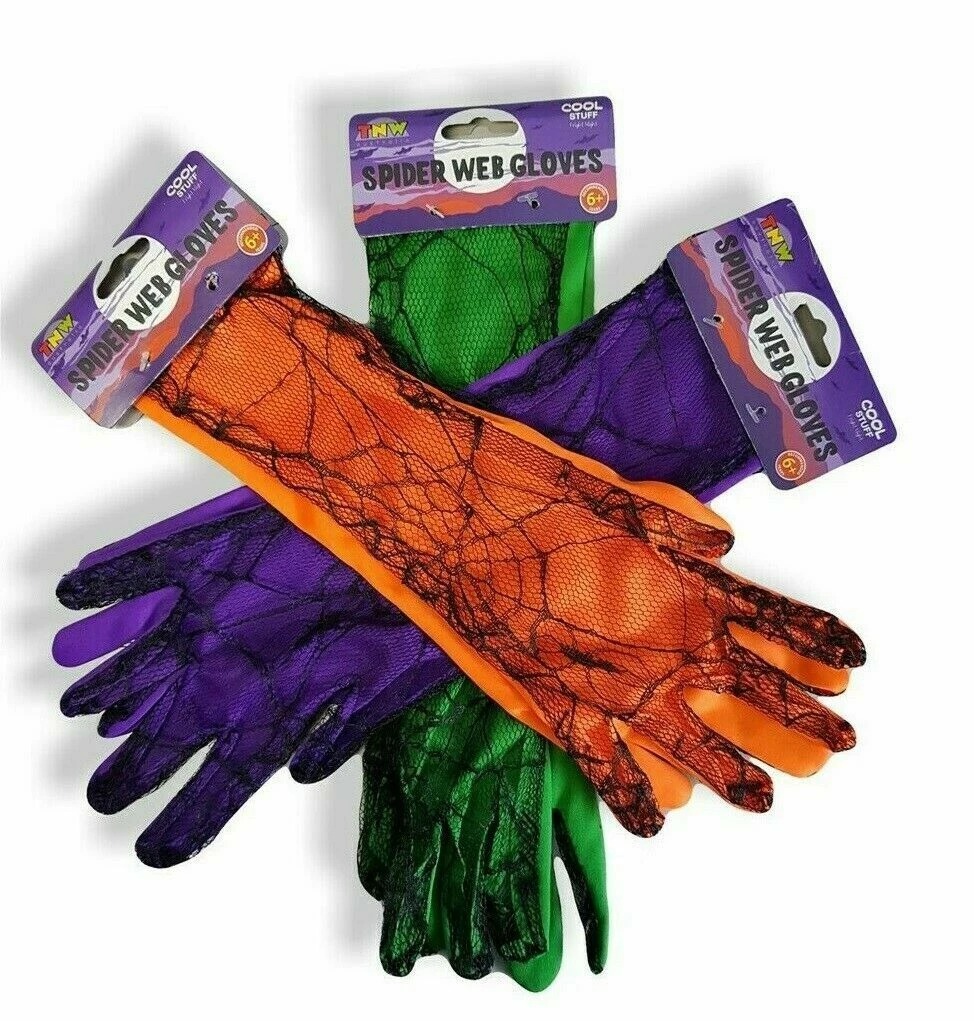 TNW Spider Web Witches Gloves Halloween Ladies Costume Accessory Halloween Costumes 5 TNW Spider Web Witches Gloves Halloween Ladies Costume Accessory Halloween Costumes