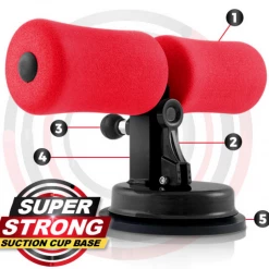 Kleva Portable Suction Sit Up Bar & Resistant Bands For Home Gym Training