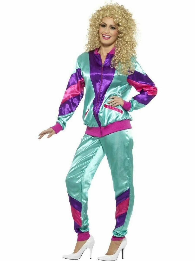 Smiffys Costumes Neon 90s 80s Height Of Fashion Shell Suit Tracksuit Mens Ladies Costume 2 Smiffys Costumes Neon 90s 80s Height Of Fashion Shell Suit Tracksuit Mens Ladies Costume
