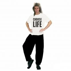 JD Adult Mens I Love The 80s Printed T-Shirt 1980s Party Top Neon Dress Up Costumes