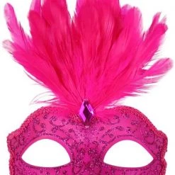 Tomfoolery Burlesque Glitter Masquerade Mask With Feathers And Gem Costume Mask 25 Tomfoolery Burlesque Glitter Masquerade Mask With Feathers And Gem Costume Mask