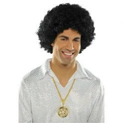 Balloonagencies Mens Ladies Black Funky Afro Wig 1970s 70s Disco Party Costume Wigs