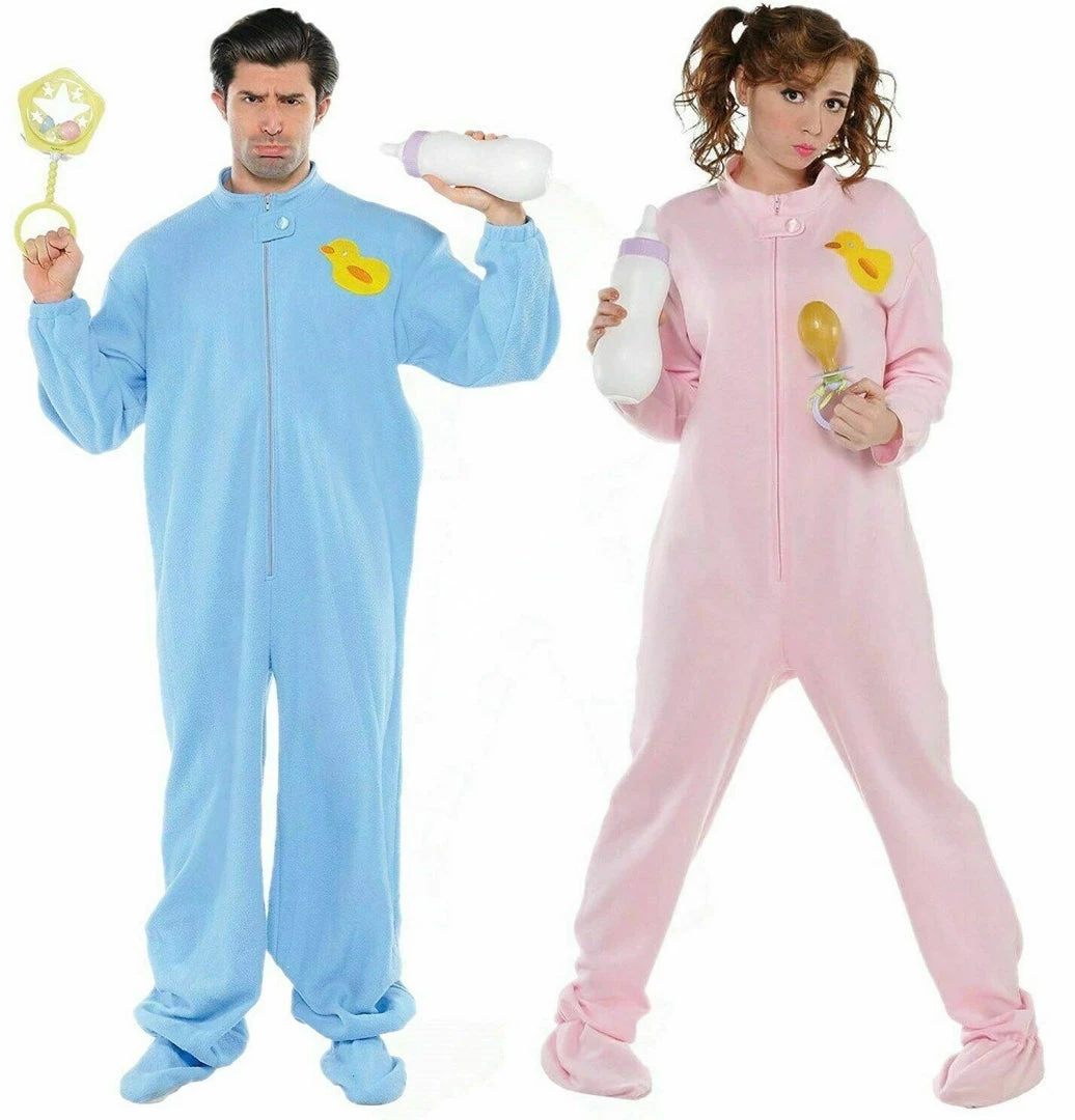 Amscan Costumes Adult Baby Romper Mens Ladies Costume Blue Or Pink 1 Amscan Costumes Adult Baby Romper Mens Ladies Costume Blue Or Pink