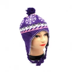 JD Party Costume Accessories Fashionable Beanie Hat With Strings Assorted Designs Ladies Knitted Beanie