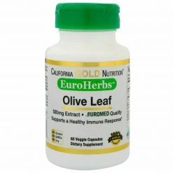 IHerb Euro Herbs California Gold Nutrition Olive Leaf Extract 500mg 60 Veggie Capsules