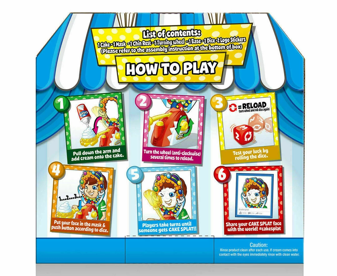 ABT Pie Face Cake Splat Game Cream Pie In The Face Chance Family Game 3 ABT Pie Face Cake Splat Game Cream Pie In The Face Chance Family Game