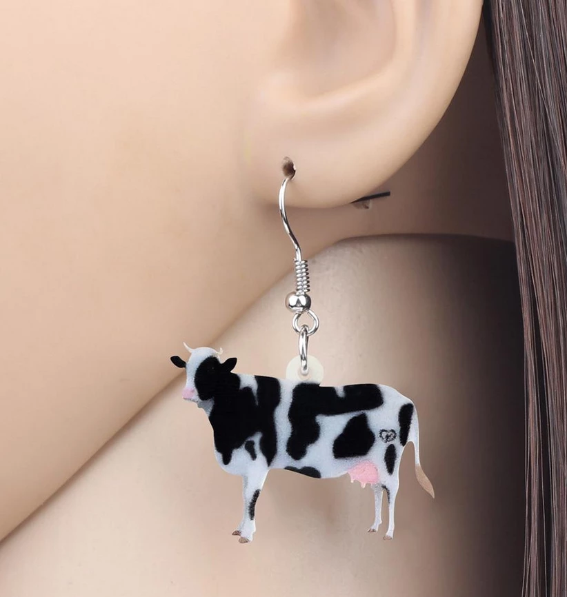 AliExpress Black & White Milk Cow Drop Earrings For Pierced Ears Creative Jewellery Fashion Jewelry 2 AliExpress Black & White Milk Cow Drop Earrings For Pierced Ears Creative Jewellery Fashion Jewelry