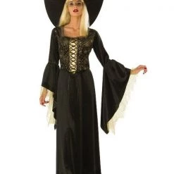 Rubie's Witch Of Darkness Golden Web Elegant Witch Halloween Ladies Costume