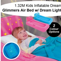 Unbranded Girls Dream Glimmers Single Bed Air Mattress Flashing Light Up Lights On Ceiling
