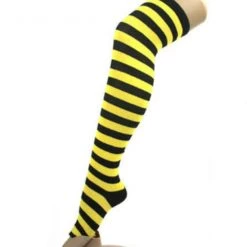 JD Party Over The Knee High Socks Striped Ladies Girls Women Cheerleader Pair Stripe Costume Accessories