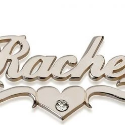 AliExpress Personalised Custom Made Name Pendant Necklace With Your Birthstone Name Plate