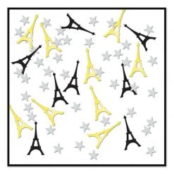 Balloon Agencies Eiffel Tower And Stars Paris Confetti Foil 14g Party Supplies