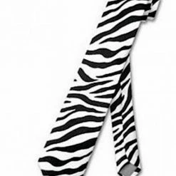 Amscan 80s Skinny Zebra Print Black And White Costume Tie 7 Amscan 80s Skinny Zebra Print Black And White Costume Tie