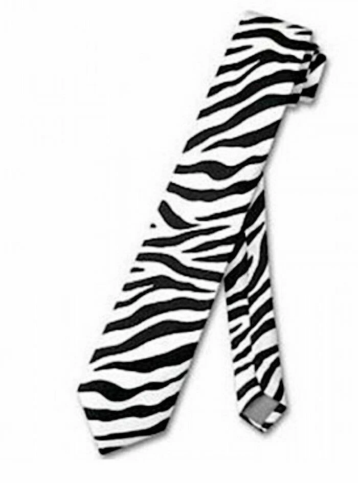 Amscan 80s Skinny Zebra Print Black And White Costume Tie 4 Amscan 80s Skinny Zebra Print Black And White Costume Tie
