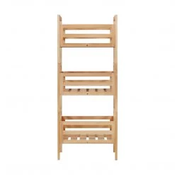 Kmart 3 Tier Modular Adjustable Wood Plant Stand Indoor Outdoor Garden Home Decor Home & Garden