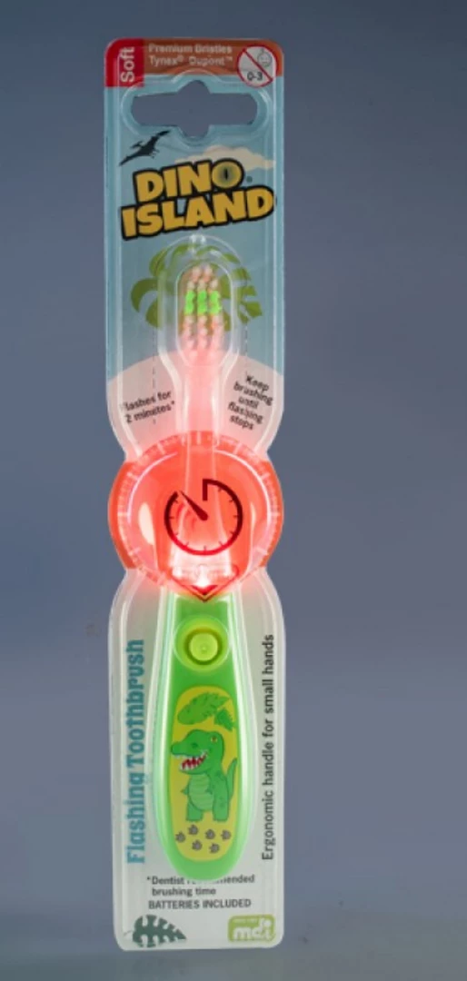 MDI Australia Green Dinosaur Light Up Toothbrush Kids For Ages 3+ Flashes For 2 Minutes Teeth Health & Beauty 3 MDI Australia Green Dinosaur Light Up Toothbrush Kids For Ages 3+ Flashes For 2 Minutes Teeth Health & Beauty