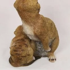 MALMAR Home & Garden 21CM MOTHER AND BABY MEERKAT Family Ornament Statue Figurine Sculpture Garden
