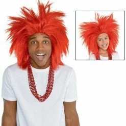 Balloon Agencies Fan Supporters Crazy Spikey Wig Ladies Mens Costume Accessory Many Colours