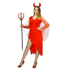 Unbranded Daring Devil Red Dress Std Size Ladies Halloween Costume Halloween Costumes