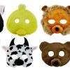 Sweidas Costume Accessories Plush Animal Mask Costume Accessory | Bear Cat Chicken Cow Lion Panda Pig