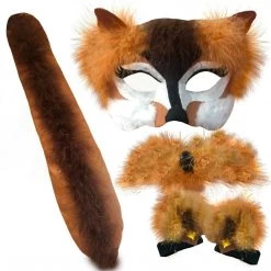 Sweidas Plush Deluxe Adult Animal Set Mask With Elastic Strap Costume Accessory Costume Accessories