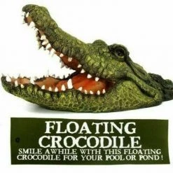 MALMAR Home & Garden Large 46cm Floating Open Mouthed Crocodile Head - Floats In Pond / Water Feature