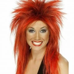 Smiffys Rock Diva Wig 80s Mullet Punk Ladies Fancy Dress Tina Turner Costume Wig Wigs