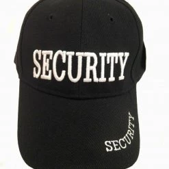 Unbranded Security Guard Hat Adjustable Security Baseball Cap Black Red Or White Costume Accessories