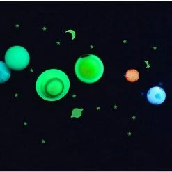 ABT 3D Glow In The Dark Solar System 9 Planets & Over 200 Stars Comets Asteroids Home & Garden