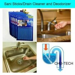 Unbranded 2 Pack 24pcs Sani Sticks Kitchen Toilet Bathtub Drain Cleaner Deodorizer Home & Garden