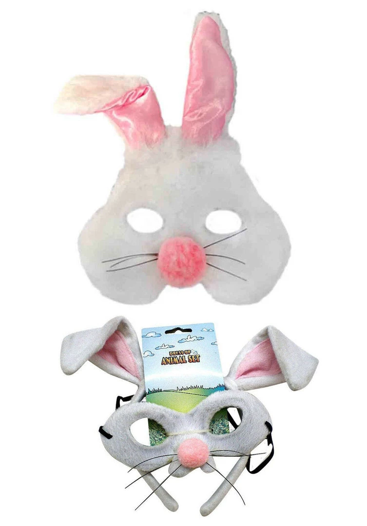 Sweidas Easter Bunny Rabbit Mask & Bunny Ears Costume Kit Or Fluffy Costume Mask Costume Accessories 1 Sweidas Easter Bunny Rabbit Mask & Bunny Ears Costume Kit Or Fluffy Costume Mask Costume Accessories