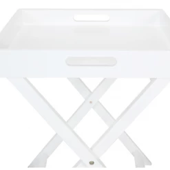 Kmart Home & Garden White Square Wooden Bedside Coffee Table Tray Side Tray Folding