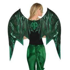 Balloonagencies Mythical Dark Green Dragon Wings And Tail Costume Accessory Costume Accessories