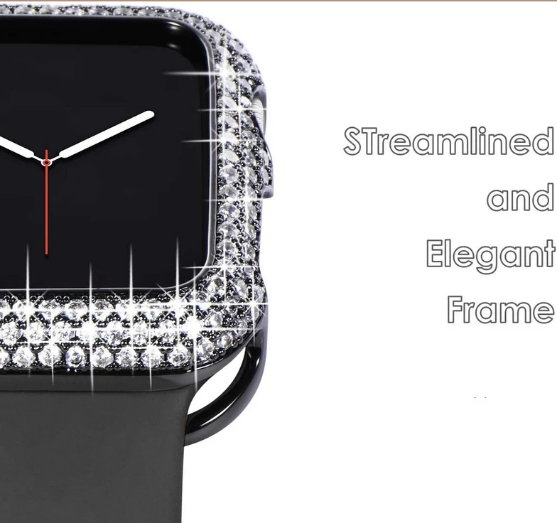 Unbranded Silver Rhinestone Apple Watch Case For Series 2 3 4 5 6 Fashion Jewelry 6 Unbranded Silver Rhinestone Apple Watch Case For Series 2 3 4 5 6 Fashion Jewelry