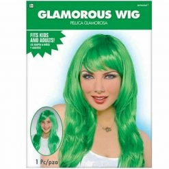 Balloon Agencies St Patricks Day Irish Glamorous Long Green Wig Ladies Costume Accessory Wigs