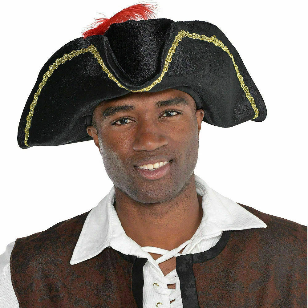 Balloon Agencies Costume Accessories Ivory Lace Up Pirate Shirt Pirate Belt & Buccaneer Pirate Hat Mens Costume Set 1 Balloon Agencies Costume Accessories Ivory Lace Up Pirate Shirt Pirate Belt & Buccaneer Pirate Hat Mens Costume Set