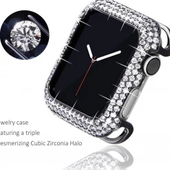 Unbranded Silver Rhinestone Apple Watch Case For Series 2 3 4 5 6 Fashion Jewelry 12 Unbranded Silver Rhinestone Apple Watch Case For Series 2 3 4 5 6 Fashion Jewelry