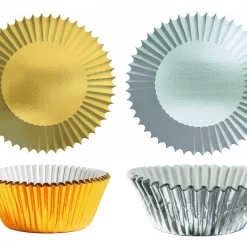 Balloon Agencies Party Supplies Cupcake Cases Gold Silver Foil 24s 150s Value Pack