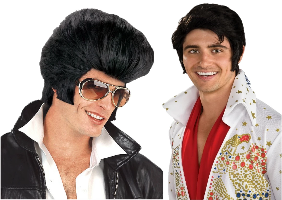 Rubie's/ Sweidas Oversized Rock N Roll Elvis Presley 70s Black Mens Wig Wigs 1 Rubie's/ Sweidas Oversized Rock N Roll Elvis Presley 70s Black Mens Wig Wigs
