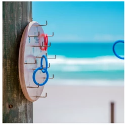 ABT Formula Sports Hookey Set Wooden Number & 12 Throw Rings Game Outdoor Indoor Home & Garden