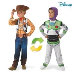 Rubies Deerfield Woody To Buzz Lightyear Deluxe Kids Reversible Costume Toy Story Theme Party