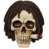 MAL Bob Marley Rasta Resin Skull Smoking A Joint 14cm Tall Home Decor