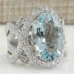 Unbranded Crystal Cubic Zirconia Silver Ring Fashion Ladies Dress Ring Fashion Jewelry