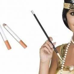 Tomfoolery Costume Accessories 1920s Long Cigarette Holder & 2 Fake Lit Cigarettes Great Gatsby Flapper Costume