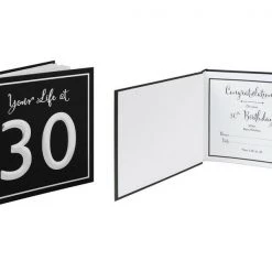 MAL Home & Garden Black And Silver Scrapbook Your Life At 30 25 X 24cm