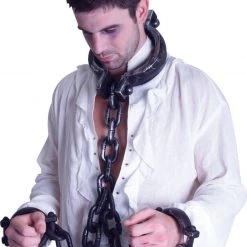 Unbranded Prisoner Convict Jumbo Neck And Hand Wrist Shackles Zombie Costume Accessory Costume Accessories