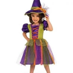 Rubie's Halloween Costumes Rainbow Colour Magic Pumpkin Radiant Witch Halloween Girls Costume