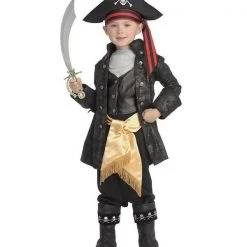Rubie's Black Captain Bones Pirate Book Week Halloween Boys Costumes Sword
